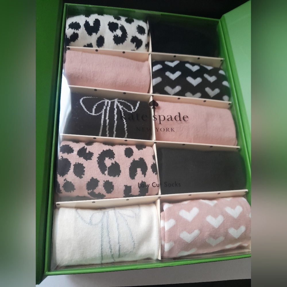 New Kate Spade 10 Pair Low Cut Socks Gift Set In Gift Box NWT 💕
